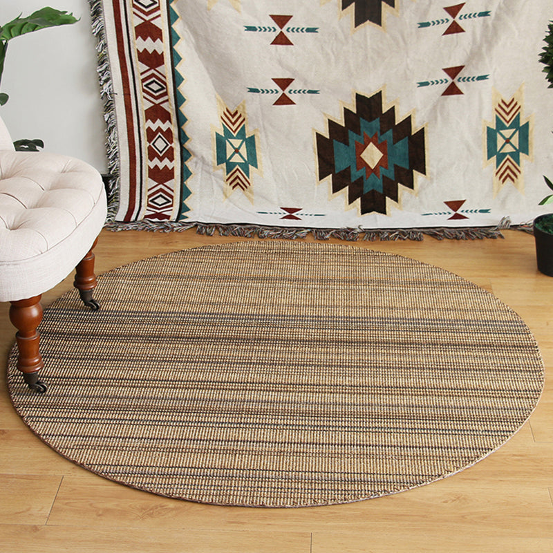 Countryside Striped Pattern Rug Brown Jute Rug Non-Slip Pet Friendly Washable Are Rug for Study Clearhalo 'Area Rug' 'Rug' 1812437