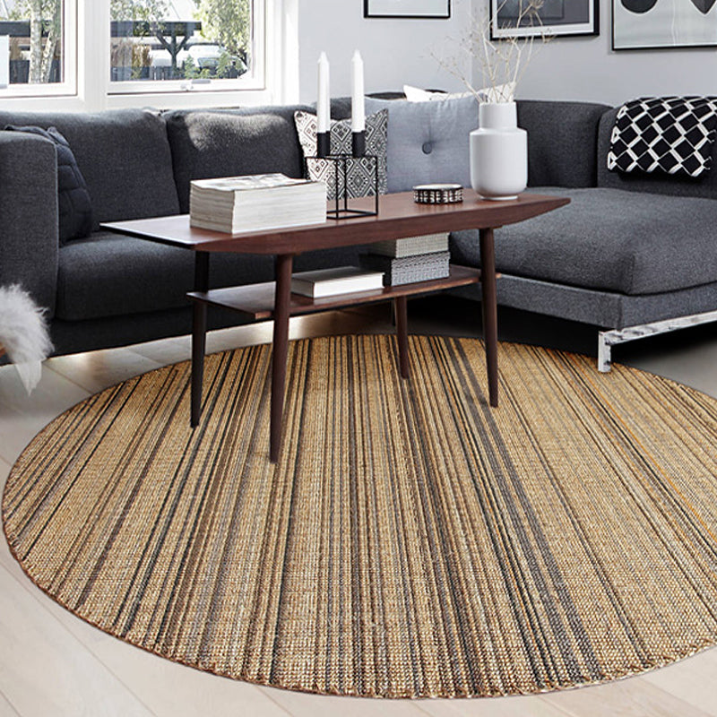 Countryside Striped Pattern Rug Brown Jute Rug Non-Slip Pet Friendly Washable Are Rug for Study Clearhalo 'Area Rug' 'Rug' 1812438