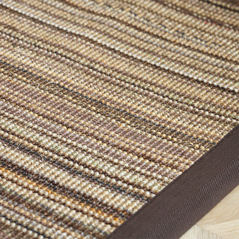 Brown Striped Pattern Rug Sisal Rural Rug Pet Friendly Washable Non-Slip Area Rug for Bedroom Clearhalo 'Area Rug' 'Rug' 1812455