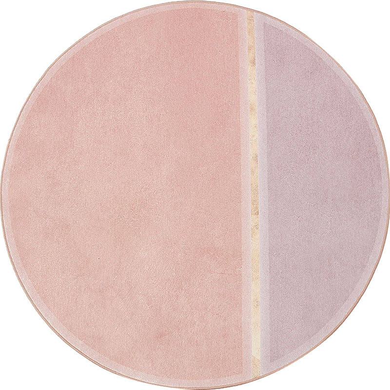 Creative Colorblock Rug Pink Minimalist Rug Chenille Pet Friendly Washable Non-Slip Area Carpet for Study Clearhalo 'Area Rug' 'Rug' 1812617