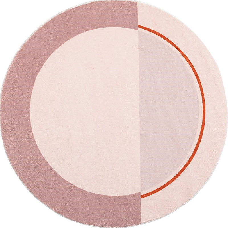 Modern Colorblock Rug Pink and Red Polyester Rug Non-Slip Pet Friendly Washable Area Rug for Bedroom Clearhalo 'Area Rug' 'Rug' 1812672