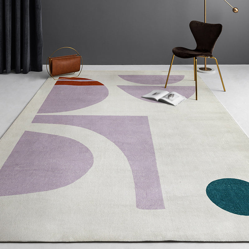 Unique Colorblock Rug Blue and Purple Minimalist Rug Polyester Pet Friendly Washable Non-Slip Area Rug for Bedroom Clearhalo 'Area Rug' 'Rug' 1812739