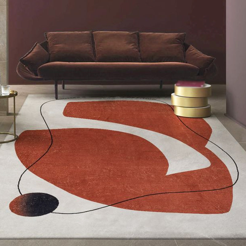 Purple and Red Colorblock Rug Polyester Modern Rug Pet Friendly Washable Non-Slip Area Rug for Living Room Clearhalo 'Area Rug' 'Rug' 1812752