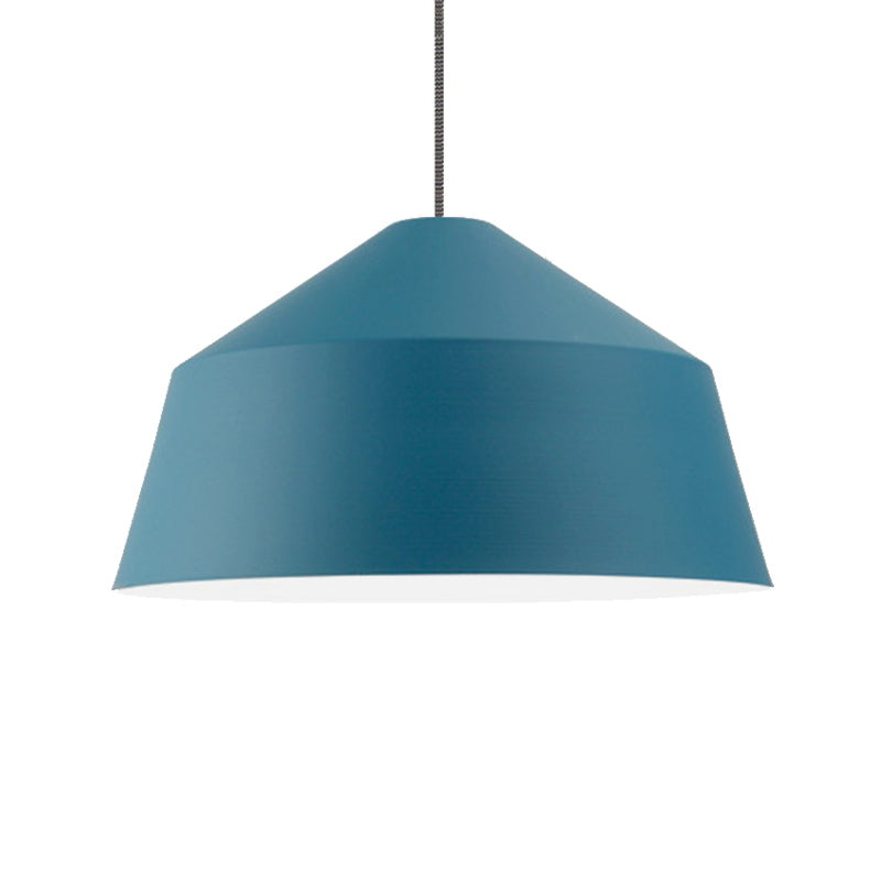 Undertint Barn Hanging Light with Adjustable Cord 1 Light Nordic Metallic Pendant Lamp for Hotel Dark Blue Clearhalo 'Ceiling Lights' 'Modern Pendants' 'Modern' 'Pendant Lights' 'Pendants' Lighting' 185179