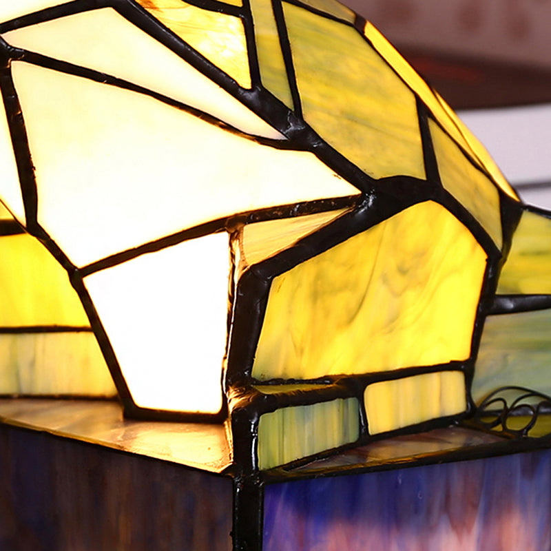 Frog Shape Accent Lamp Lodge Stained Glass 1 Light Table Lamp for Bar Clearhalo 'Lamps' 'Table Lamps' Lighting' 185261