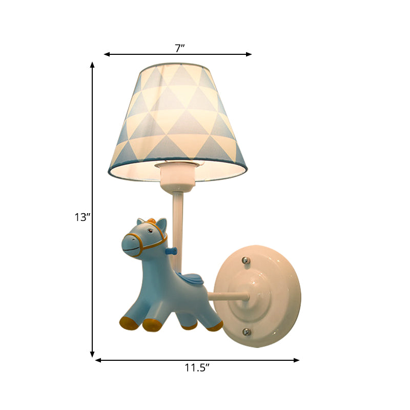 Child Bedroom Horse Wall Sconce Resin One Bulb Modern Stylish Sconce Light Clearhalo 'Wall Lamps & Sconces' 'Wall Lights' Lighting' 186346