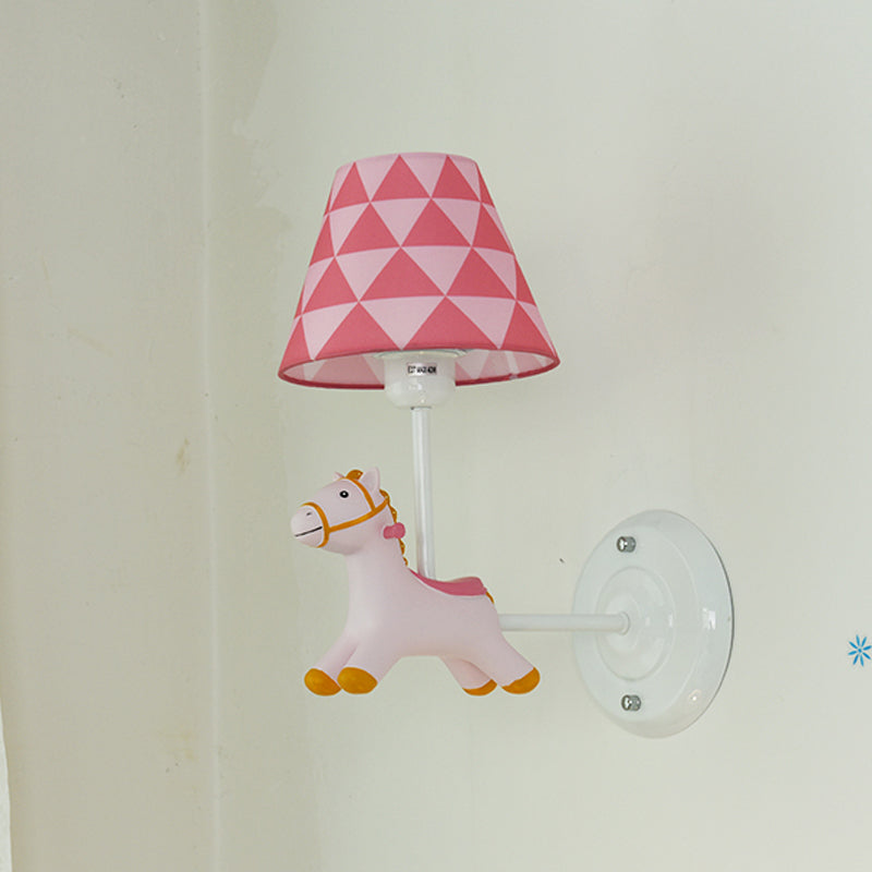 Child Bedroom Horse Wall Sconce Resin One Bulb Modern Stylish Sconce Light Clearhalo 'Wall Lamps & Sconces' 'Wall Lights' Lighting' 186349