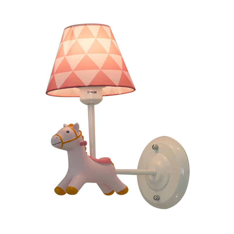 Child Bedroom Horse Wall Sconce Resin One Bulb Modern Stylish Sconce Light Clearhalo 'Wall Lamps & Sconces' 'Wall Lights' Lighting' 186350