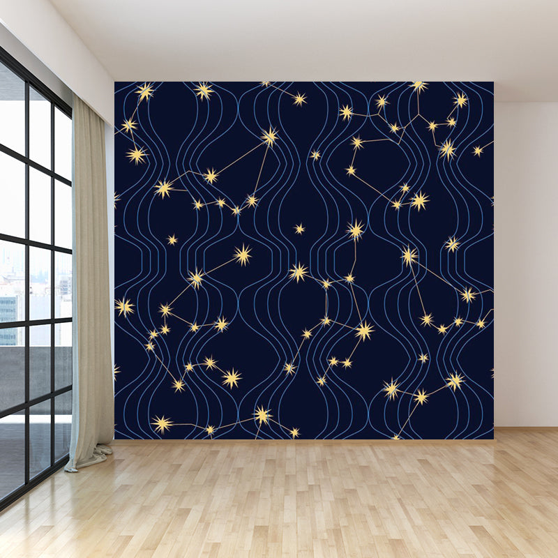 Light Color Outer Space Mural Decal Stain-Proof Contemporary Interior Room Wall Decor Clearhalo 'Wall Decor' 'Wall Mural' 1864593