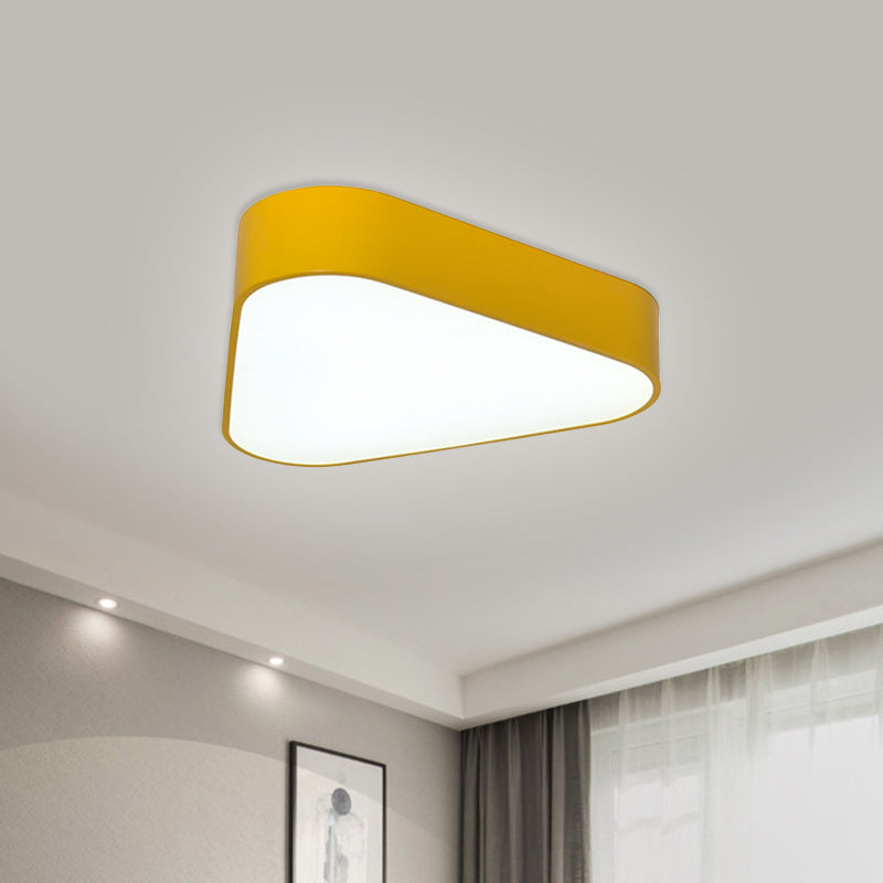 Triangular Acrylic Flush Mount Light Kids White/Yellow/Purple LED Close to Ceiling Lighting Fixture Clearhalo 'Ceiling Lights' 'Close To Ceiling Lights' 'Close to ceiling' 'Flush mount' Lighting' 1866291