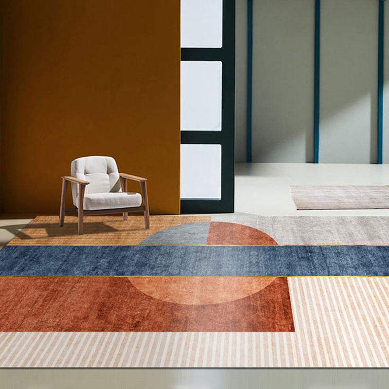 Multi-Colored Colorblock Indoor Rug Synthetics Modernist Area Rug Washable Anti-Slip Carpet for Study Royal Blue Clearhalo 'Area Rug' 'Rug' 1868454