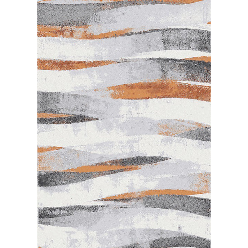 Grey Parlor Rug Industrial Brushstroke Pattern Rug Polyester Machine Washable Pet Friendly Area Carpet Clearhalo 'Area Rug' 'Rug' 1869860