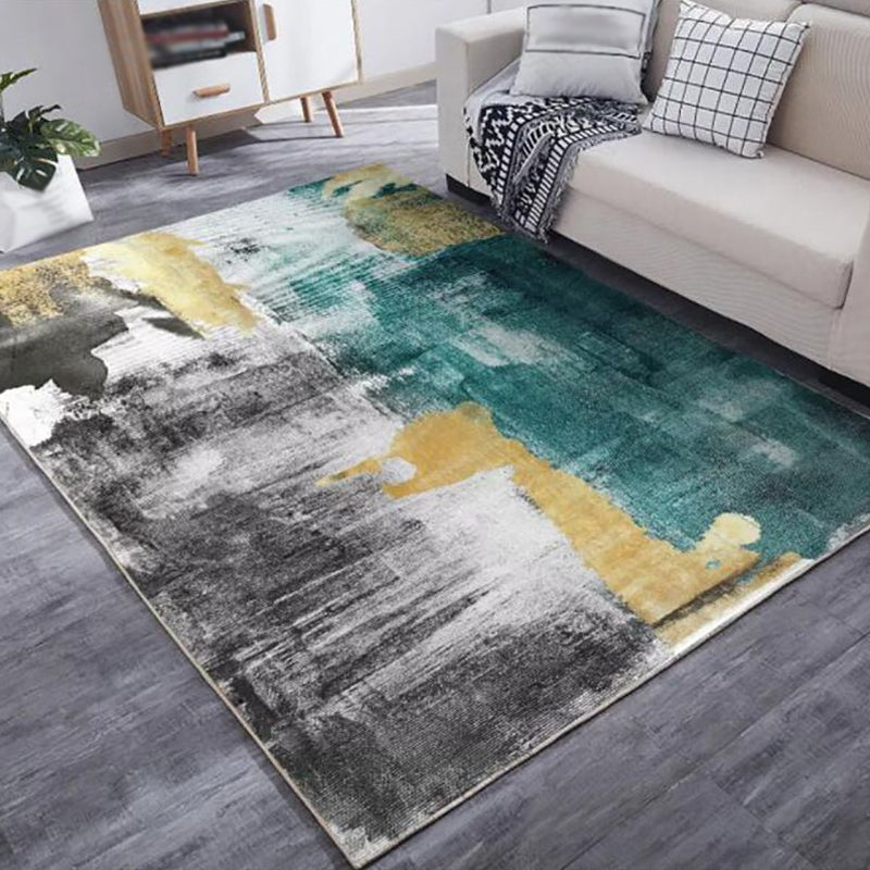Multi Color Industrial Rug Polyester Abstract Pattern Rug Pet Friendly Non-Slip Area Rug for Parlour Clearhalo 'Area Rug' 'Rug' 1870007