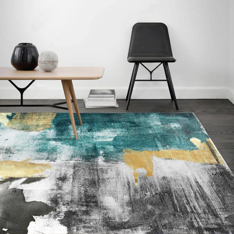 Multi Color Industrial Rug Polyester Abstract Pattern Rug Pet Friendly Non-Slip Area Rug for Parlour Clearhalo 'Area Rug' 'Rug' 1870008