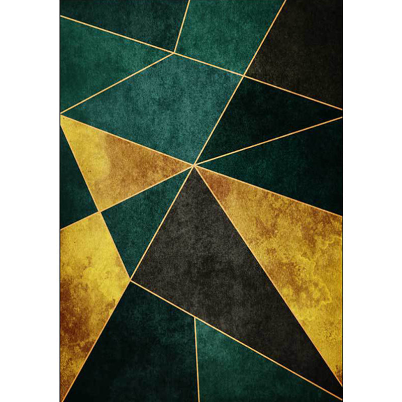 Green Nordic Rug Synthetics Geometric Pattern Rug Pet Friendly Washable Non-Slip Area Rug for Parlour Clearhalo 'Area Rug' 'Rug' 1870219