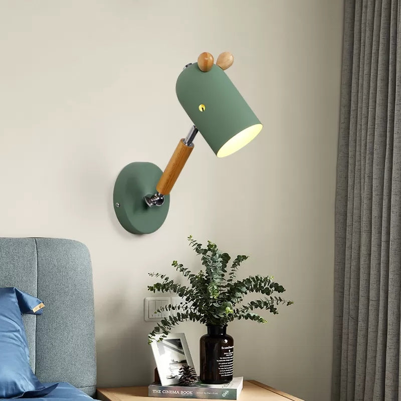 Metal Trojan Shape Wall Light 1 Head Nordic Stylish Wall Lamp in Green for Study Room Clearhalo 'Art deco wall lights' 'Cast Iron' 'Glass' 'Industrial' 'Middle century wall lights' 'Modern' 'Tiffany wall lights' 'Tiffany' 'Traditional wall lights' 'Wall Lamps & Sconces' 'Wall Lights' Lighting' 187440