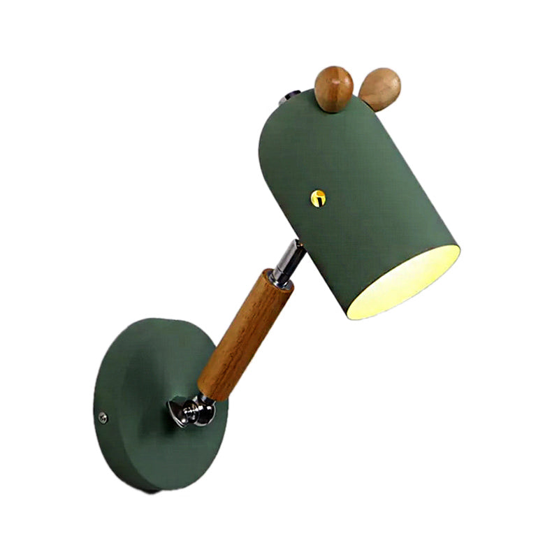 Metal Trojan Shape Wall Light 1 Head Nordic Stylish Wall Lamp in Green for Study Room Clearhalo 'Art deco wall lights' 'Cast Iron' 'Glass' 'Industrial' 'Middle century wall lights' 'Modern' 'Tiffany wall lights' 'Tiffany' 'Traditional wall lights' 'Wall Lamps & Sconces' 'Wall Lights' Lighting' 187441