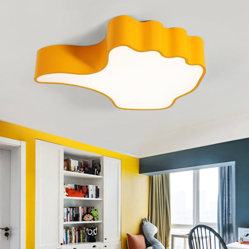 Thumbs-Up Flush Ceiling Light Modern Style Acrylic Flush Light in Yellow for Child Bedroom Yellow Clearhalo 'Ceiling Lights' 'Close To Ceiling Lights' 'Close to ceiling' 'Flush mount' Lighting' 187563