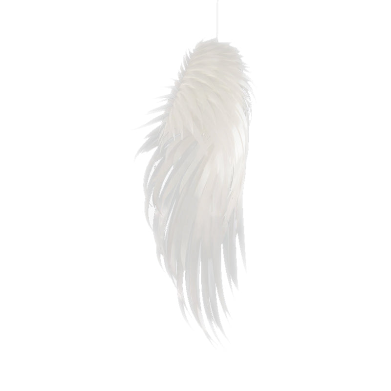 Modern Stylish Pendant Light Feather White Suspension Light for Hotel Child Bedroom Clearhalo 'Ceiling Lights' 'Pendant Lights' 'Pendants' Lighting' 188096