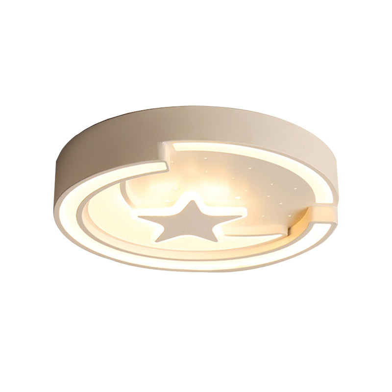 White Star Ceiling Mount Light with Round Nordic Style Acrylic Ceiling Lamp for Kitchen Clearhalo 'Ceiling Lights' 'Close To Ceiling Lights' 'Close to ceiling' 'Flush mount' Lighting' 188184