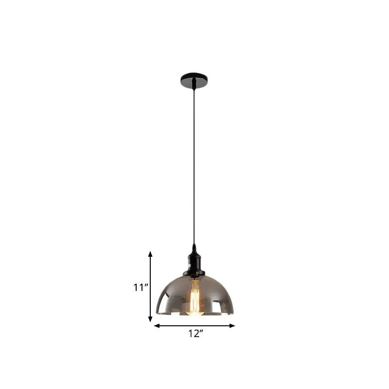 Dome Pendant Lighting Industrial 1 Light 10