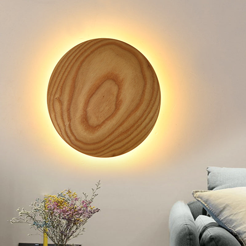 Wood Circle Wall Lighting Ideas Minimalism 5