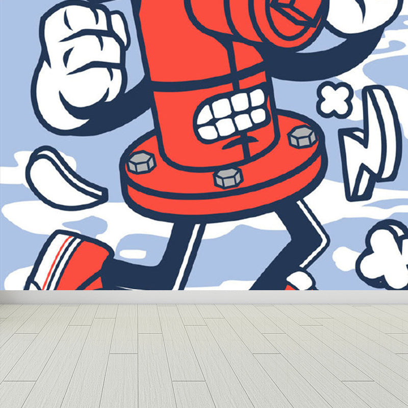 Giant Children's Art Wall Mural Soft Color Cartoon Pattern Wall Decor, Custom Printed Clearhalo 'Wall Decor' 'Wall Mural' 1885080