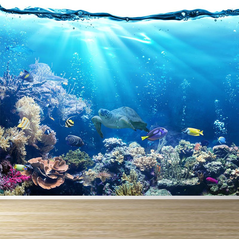 Stunning Underwater World Mural Child Bedroom Seascape Wall Art, Made to Measure Clearhalo 'Wall Decor' 'Wall Mural' 1896015