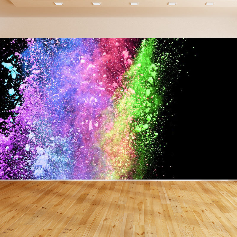 Photo Powder Burst Scene Mural for House Interior, Dark Color, Custom Size Available Clearhalo 'Wall Decor' 'Wall Mural' 1896165