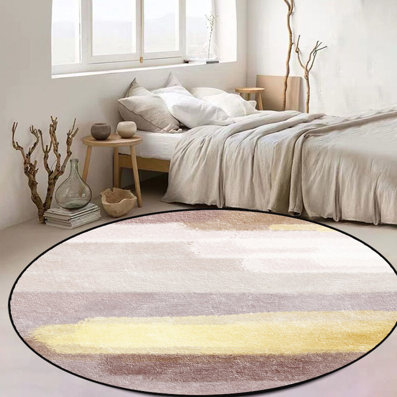 Brown Abstract Area Rug Polyester Modernism Rug Washable Anti-Slip Backing Rug for Decoration Clearhalo 'Area Rug' 'Rug' 1897253