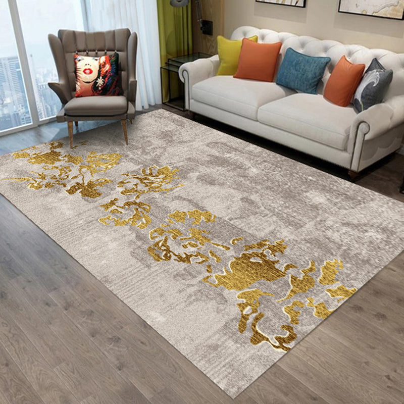 Funky Abstract Area Rug Multi Color Contemporary Rug Polyester Washable Non-Slip Pet Friendly Area Carpet for Living Room Grey Clearhalo 'Area Rug' 'Rug' 1897524