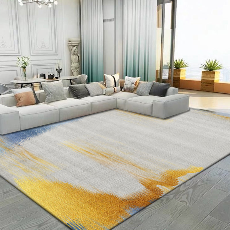 Creative Industrial Rug Polyester Watercolor Pattern Carpet Pet Friendly Area Rug for Bedroom Beige Clearhalo 'Area Rug' 'Rug' 1897683