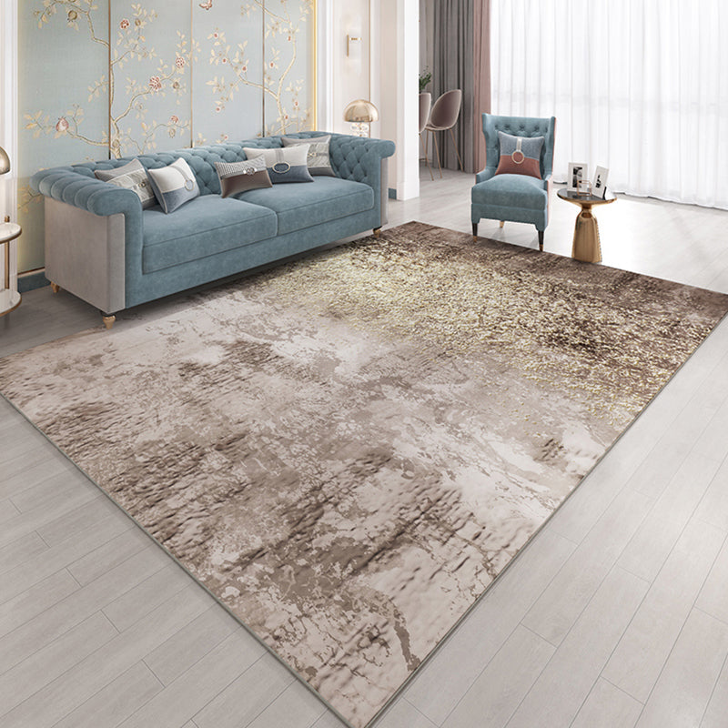 Funky Abstract Rug Multicolor Industrial Rug Polyester Machine Washable Non-Slip Pet Friendly Carpet for Parlor Brown Clearhalo 'Area Rug' 'Rug' 1897735