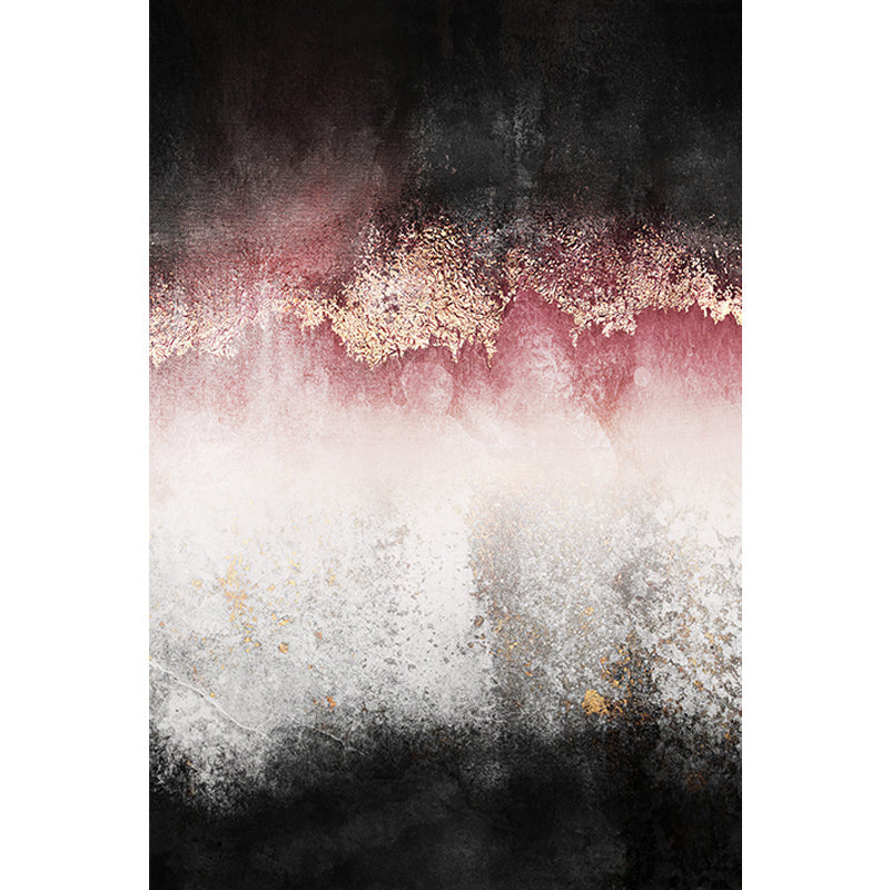 Modern Living Room Rug Black and Pink Abstract Rug Polyester Machine Washable Non-Slip Backing Pet Friendly Area Rug Clearhalo 'Area Rug' 'Rug' 1897903