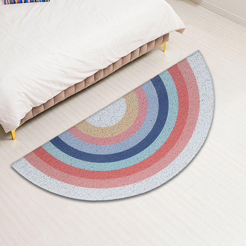 Colorblock Arch Indoor Rug Bright Novelty Carpet Vinyl Machine Washable Rug for Bedroom Clearhalo 'Area Rug' 'Rug' 1897954
