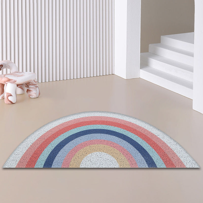 Colorblock Arch Indoor Rug Bright Novelty Carpet Vinyl Machine Washable Rug for Bedroom Clearhalo 'Area Rug' 'Rug' 1897956