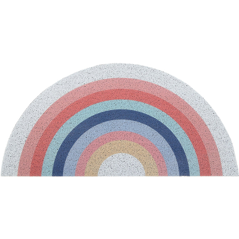 Colorblock Arch Indoor Rug Bright Novelty Carpet Vinyl Machine Washable Rug for Bedroom Clearhalo 'Area Rug' 'Rug' 1897957