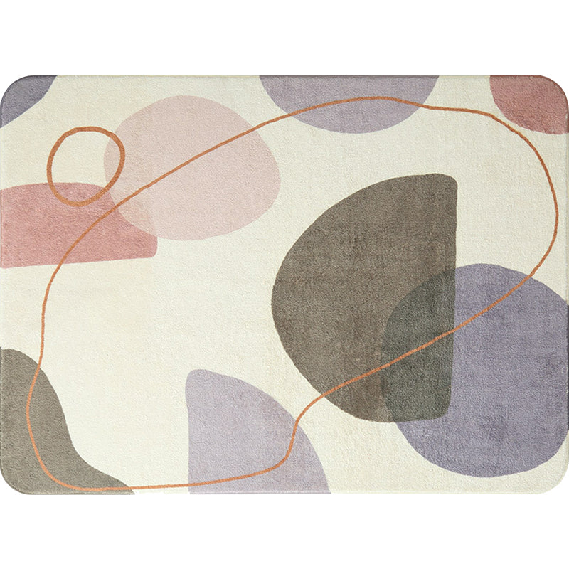 Novelty Living Room Rug Pastel Color Blocking Carpet Polyester Pet-Friendly Area Rug Clearhalo 'Area Rug' 'Rug' 1897961