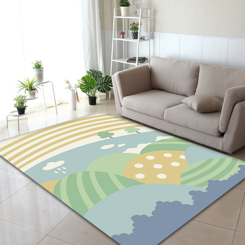 Trendy Color Block Area Rug Soft Novelty Rug Synthetics Washable Non-Slip Backing Carpet for Home Clearhalo 'Area Rug' 'Rug' 1897974