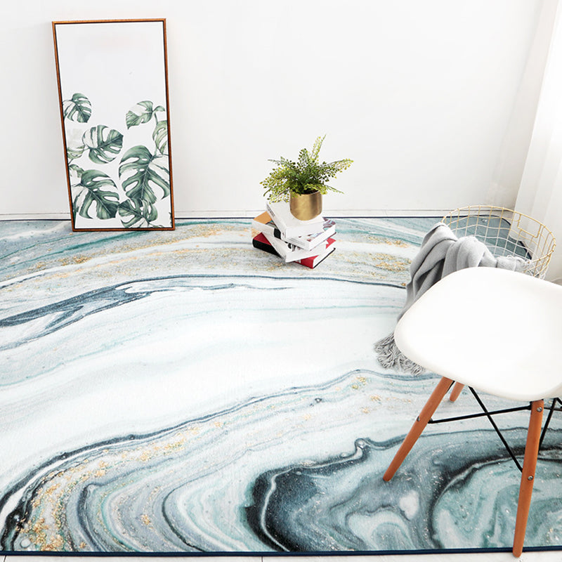 Creative Marble Look Rug Light Color Polypropylene Carpet Stain Resistant Area Rug for Living Room White Clearhalo 'Area Rug' 'Rug' 1897980