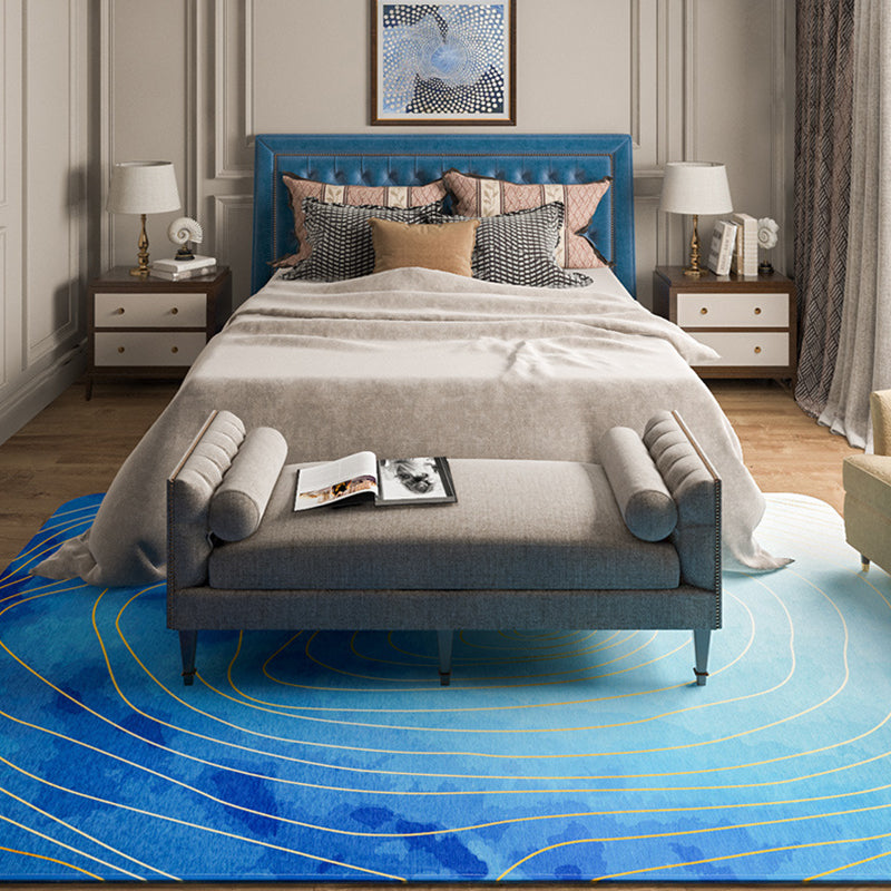 Enchanting Abstract Rug Bright Color Novelty Area Carpet Synthetics Washable Rug for Living Room Blue Clearhalo 'Area Rug' 'Rug' 1897996