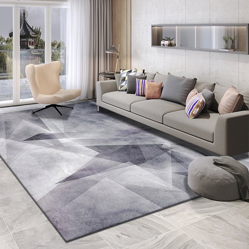 Multi Colored Living Room Rug Contemporary Geometric Patterned Rug Synthetics Non-Slip Area Carpet Purple Clearhalo 'Area Rug' 'Modern' 'Rugs' Rug' 1898050