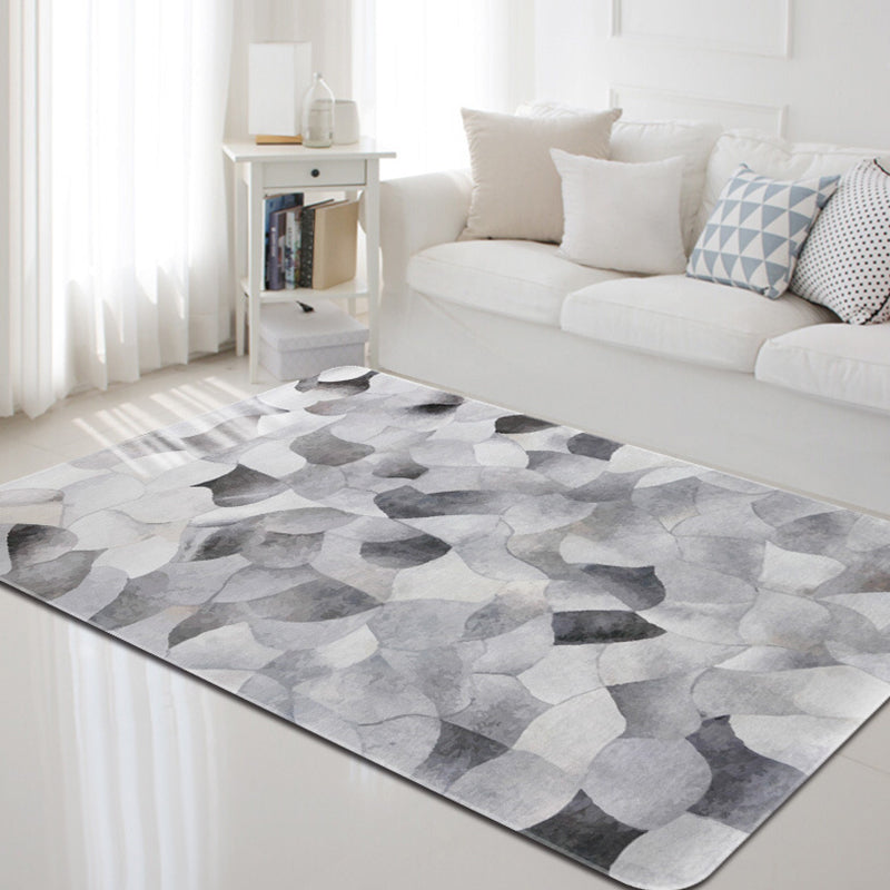 Dark Geometric Pattern Rug Synthetics Creative Carpet Anti-Slip Area Rug for Home Decoration Dark Gray Clearhalo 'Area Rug' 'Rug' 1898227