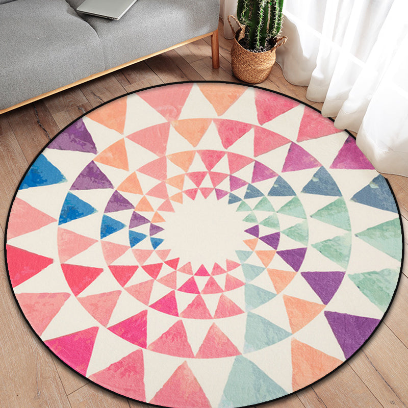 Stylish Mandala Rug Pastel Color Novelty Carpet Polypropylene Non-Slip Area Rug for Home Decor Yellow-Red Clearhalo 'Area Rug' 'Rug' 1898246