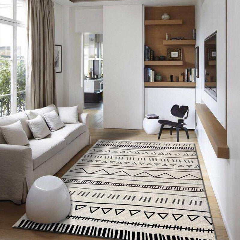 Trendy Triangle Patterned Rug Light Color Modern Area Carpet Polyester Pet Friendly Rug for Home Decor Beige Clearhalo 'Area Rug' 'Modern' 'Rugs' Rug' 1898337