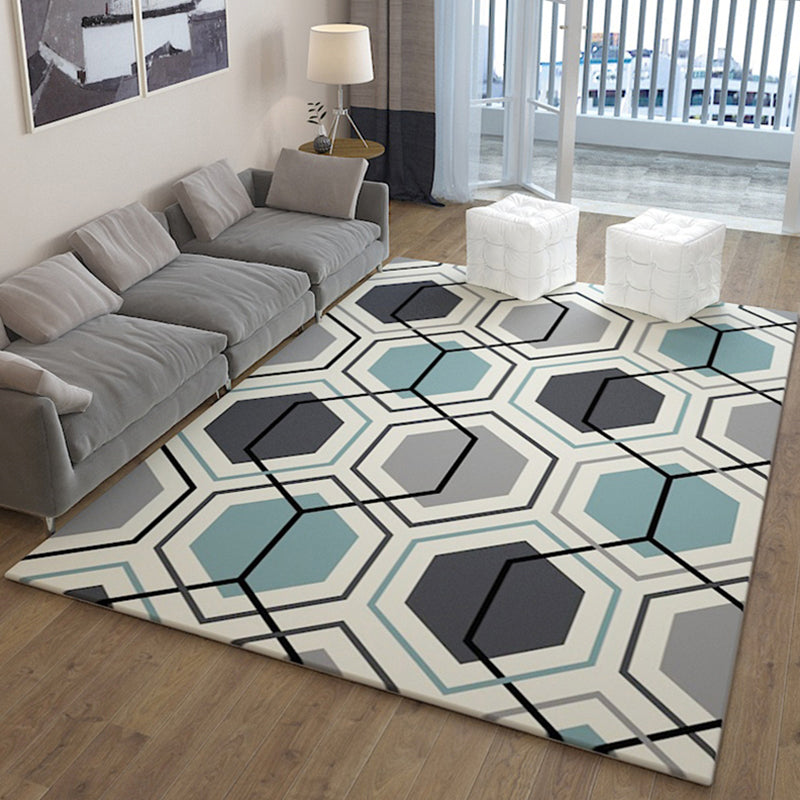 Trendy Bold Rug Multi Colored Geometric Pattern Carpet Washable Stain-Proof Non-Slip Rug for Home Decor Dark Gray Clearhalo 'Area Rug' 'Modern' 'Rugs' Rug' 1898867