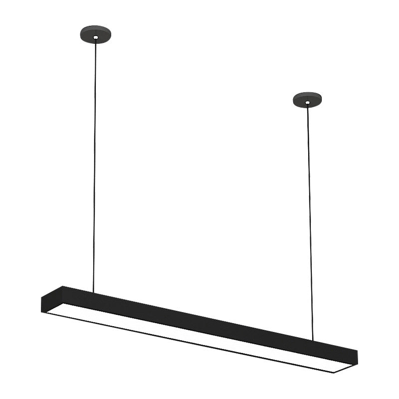 Black/White Rectangle Pendant Light Simple 23.5