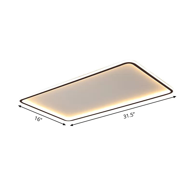 Thinnest Panel Acrylic LED Ceiling Flush Simplicity Black Flush Mounted Light for Living Room Clearhalo 'Ceiling Lights' 'Close To Ceiling Lights' 'Close to ceiling' 'Flush mount' Lighting' 1904722