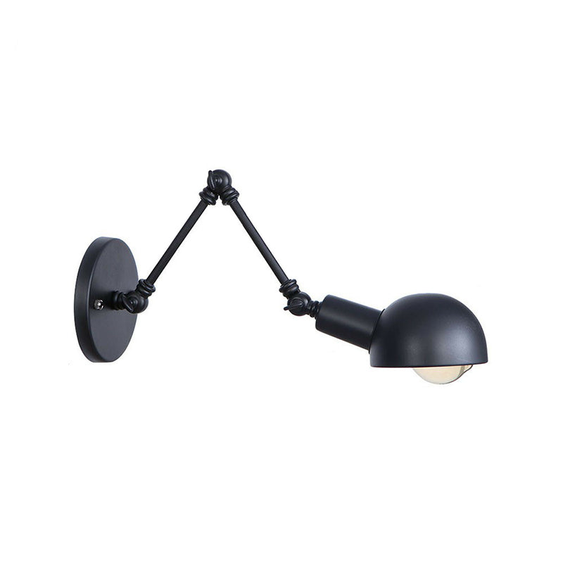 Black Bowl Swivelable Wall Light Kit Vintage Iron 8