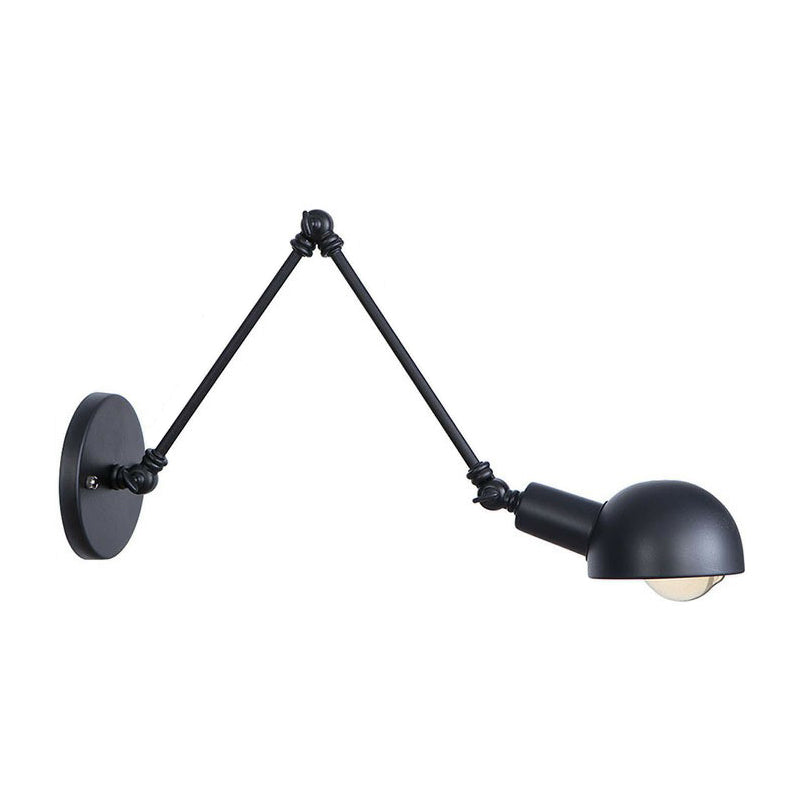 Black Bowl Swivelable Wall Light Kit Vintage Iron 8